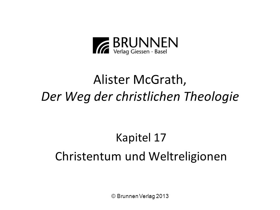 Alister McGrath, Der Weg der christlichen Theologie
