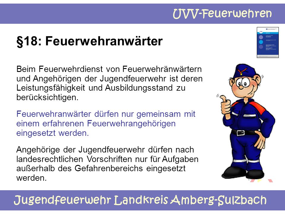 §18: Feuerwehranwärter