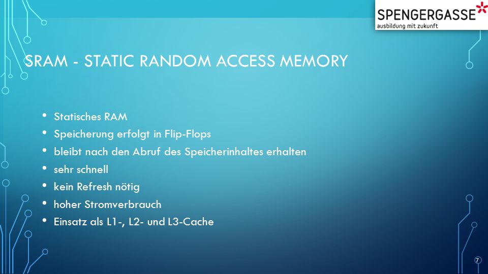 SRAM - Static Random Access Memory