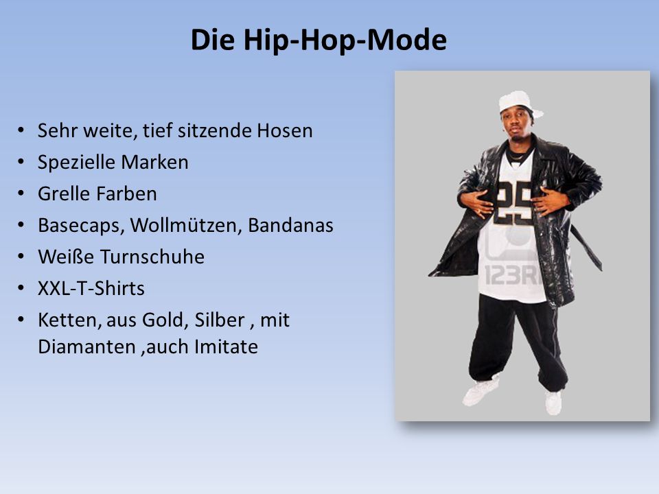 Die Hip-Hop-Mode Sehr weite, tief sitzende Hosen Spezielle Marken