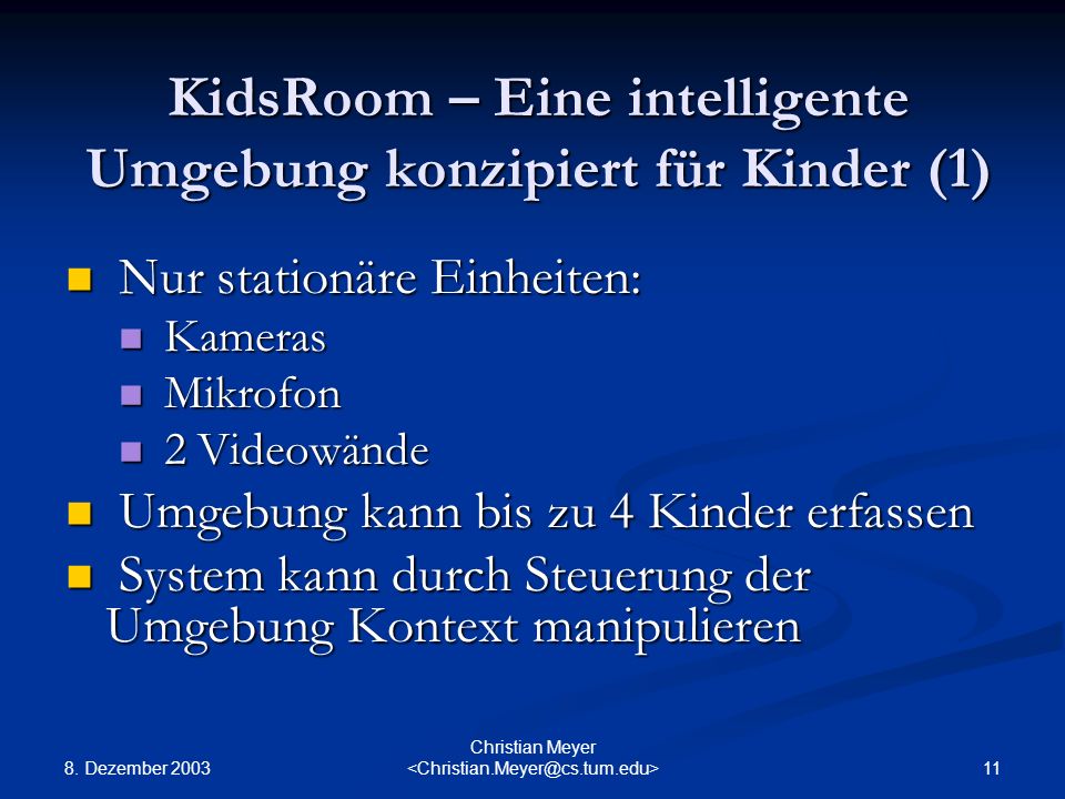 KidsRoom – Eine intelligente Umgebung konzipiert für Kinder (1)