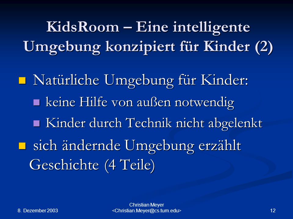 KidsRoom – Eine intelligente Umgebung konzipiert für Kinder (2)