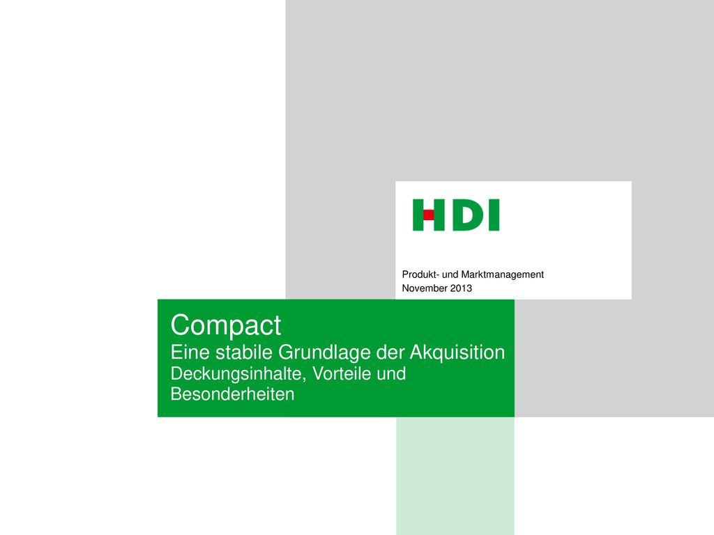 Produkt- und Marktmanagement November 2013