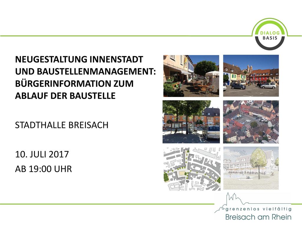 Neugestaltung Innenstadt und Baustellenmanagement: Bürgerinformation zum Ablauf der Baustelle