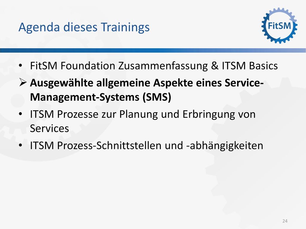 Agenda dieses Trainings