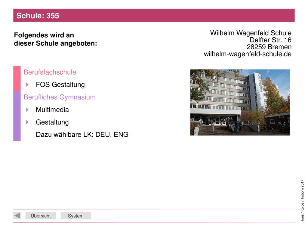 Schule: 355 Wilhelm Wagenfeld Schule Delfter Str Bremen wilhelm-wagenfeld-schule.de. Berufsfachschule.