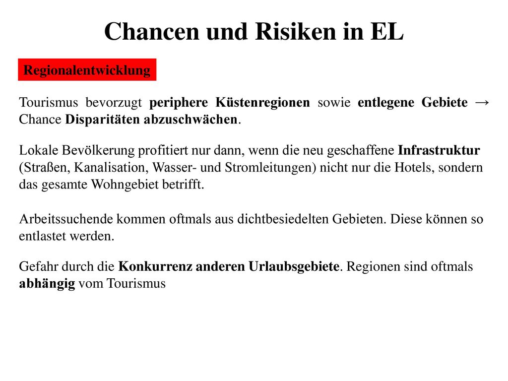 Chancen und Risiken in EL