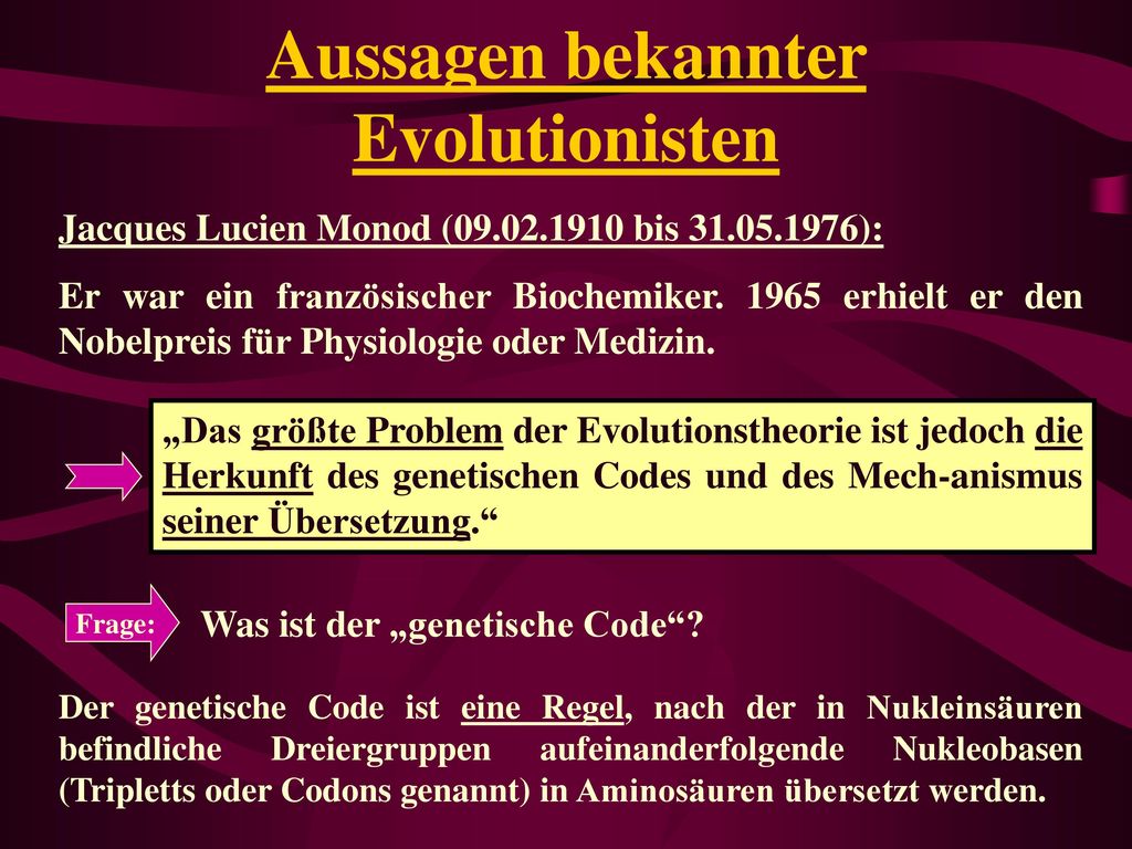Aussagen bekannter Evolutionisten
