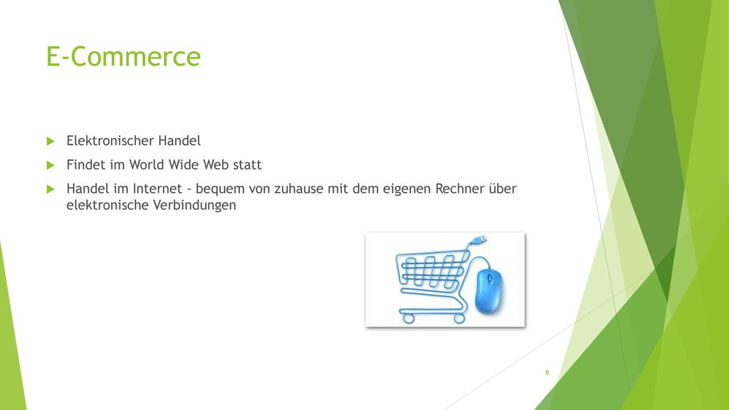 E-Commerce Elektronischer Handel Findet im World Wide Web statt