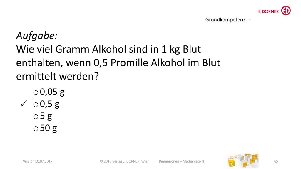 © 2017 Verlag E. DORNER, Wien Dimensionen – Mathematik 8