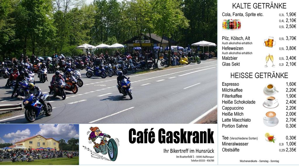 Wochenendkarte - Samstag - Sonntag