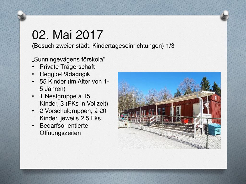 02. Mai 2017 (Besuch zweier städt. Kindertageseinrichtungen) 1/3