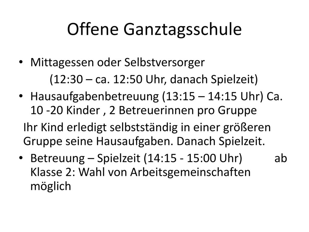Offene Ganztagsschule