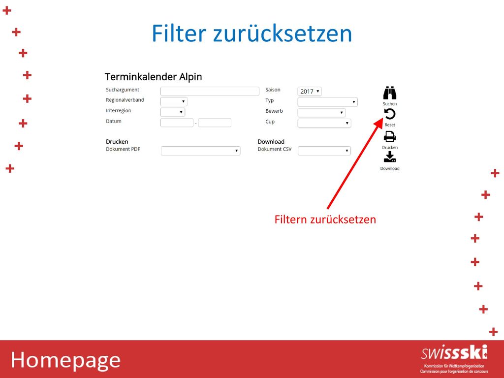 Filter zurücksetzen Filtern zurücksetzen