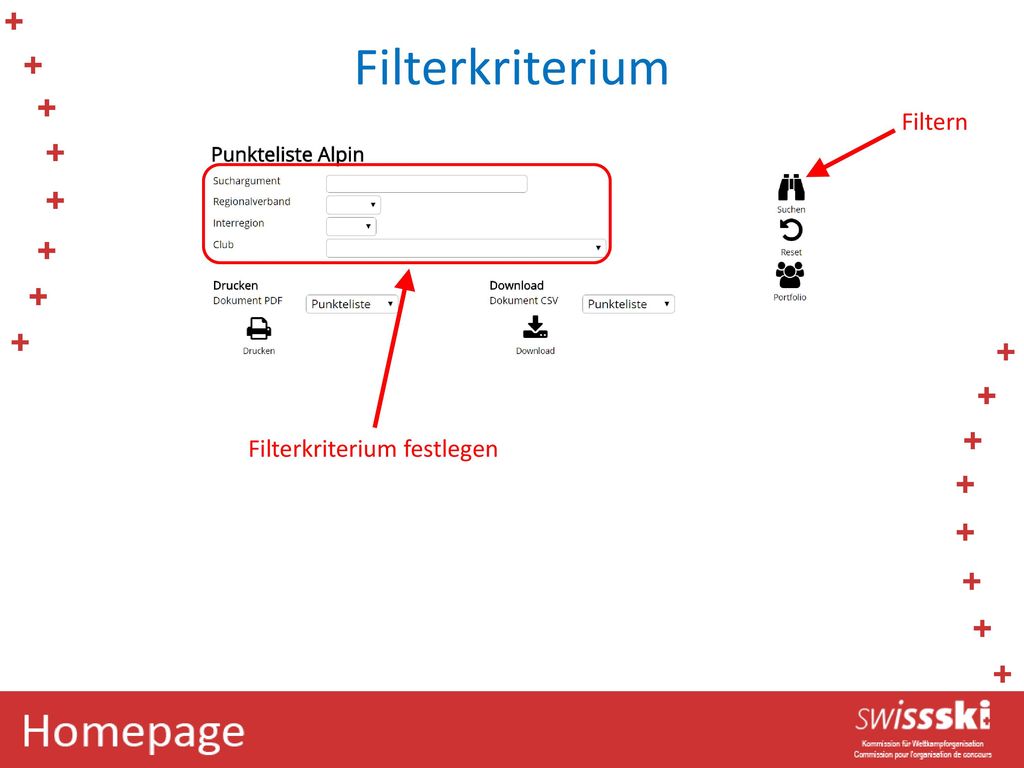 Filterkriterium Filtern Filterkriterium festlegen