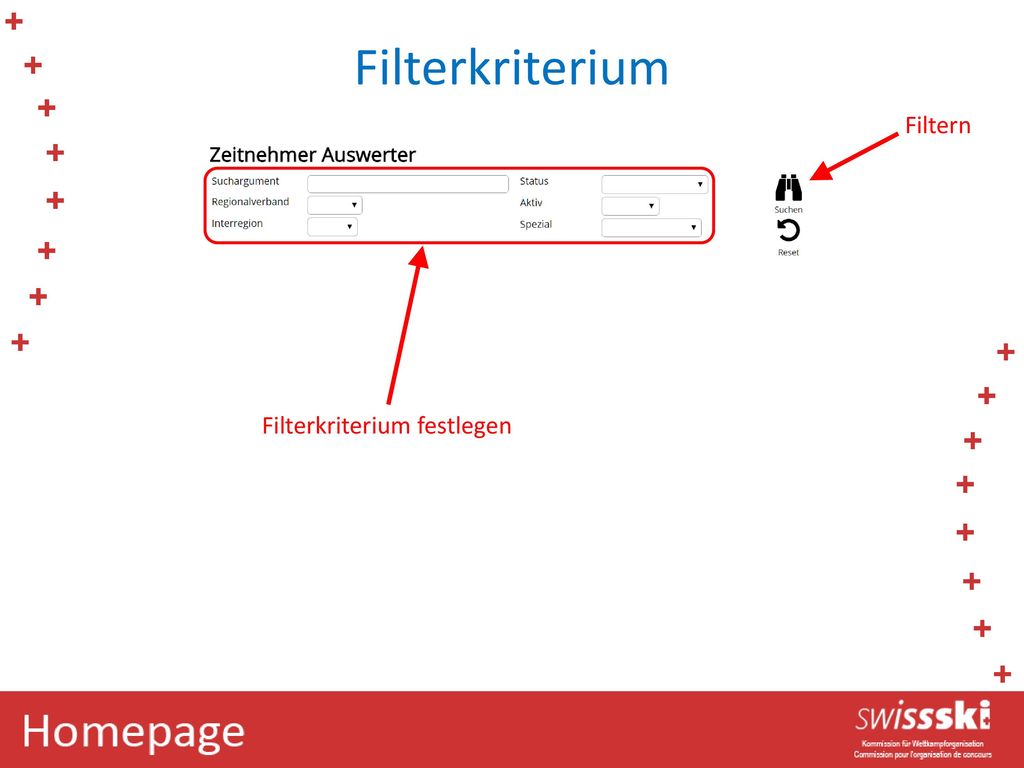 Filterkriterium Filtern Filterkriterium festlegen