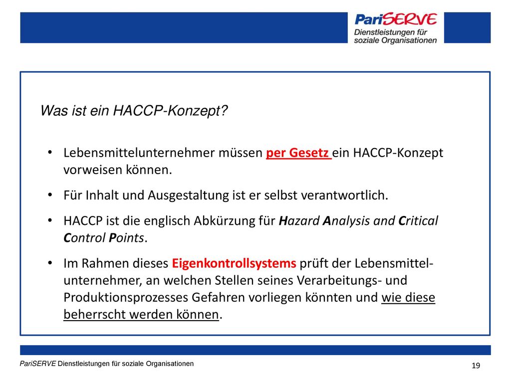 Was ist ein HACCP-Konzept
