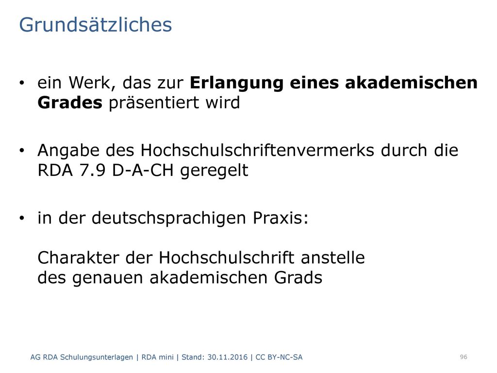 Grundsätzliches ein Werk, das zur Erlangung eines akademischen Grades präsentiert wird.