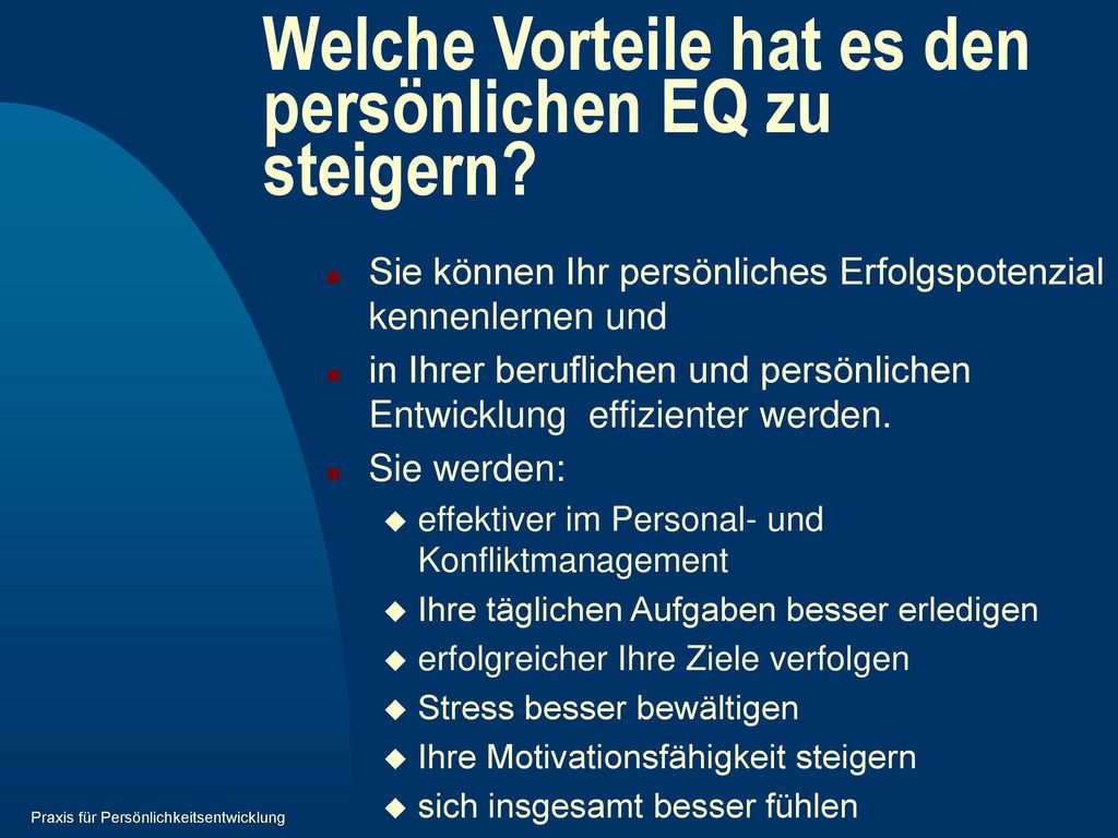 Welche Vorteile hat es den persönlichen EQ zu steigern