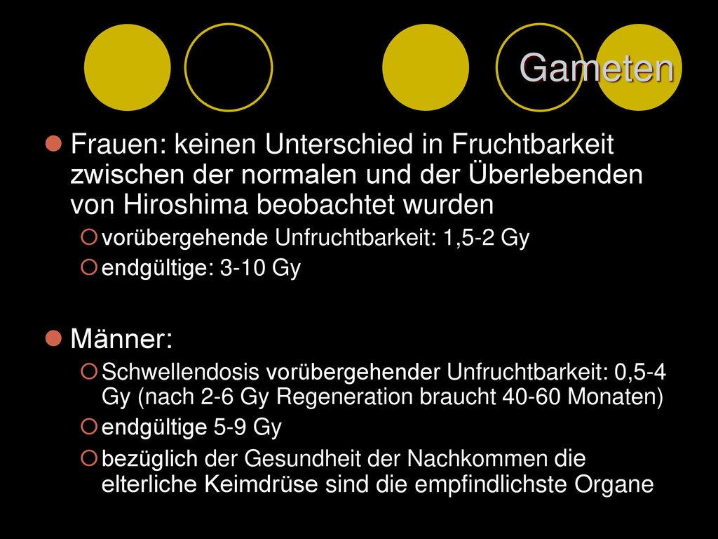 Gameten Frauen: keinen Unterschied in Fruchtbarkeit zwischen der normalen und der Überlebenden von Hiroshima beobachtet wurden.