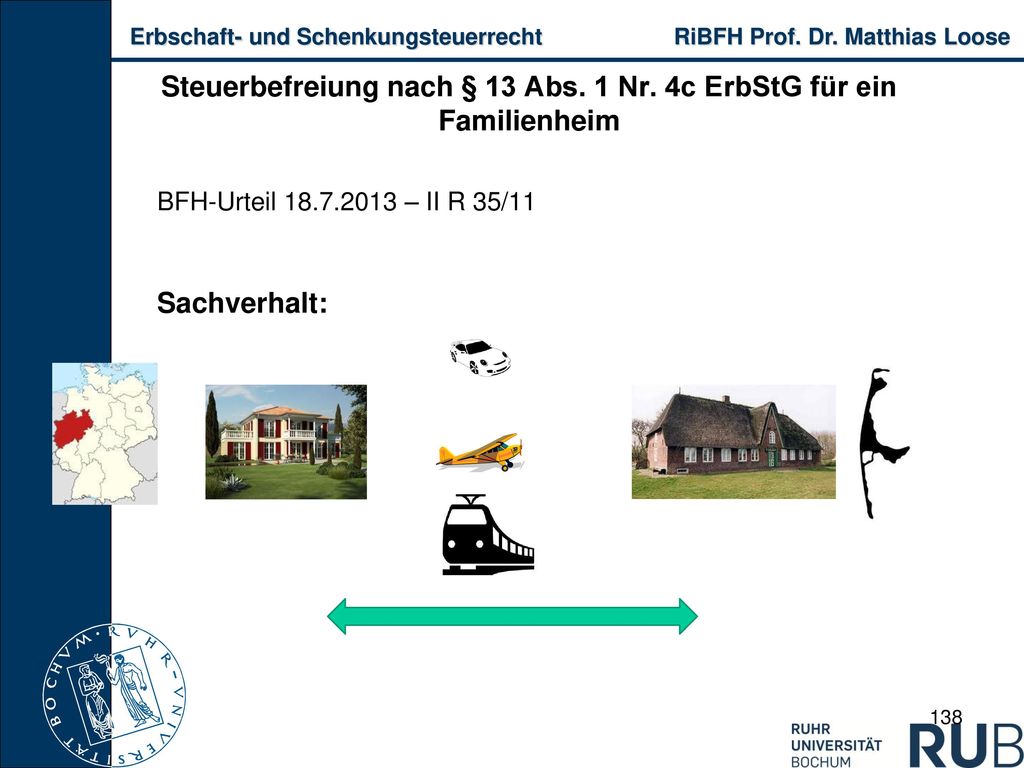 Steuerbefreiung nach § 13 Abs. 1 Nr. 4c ErbStG für ein Familienheim