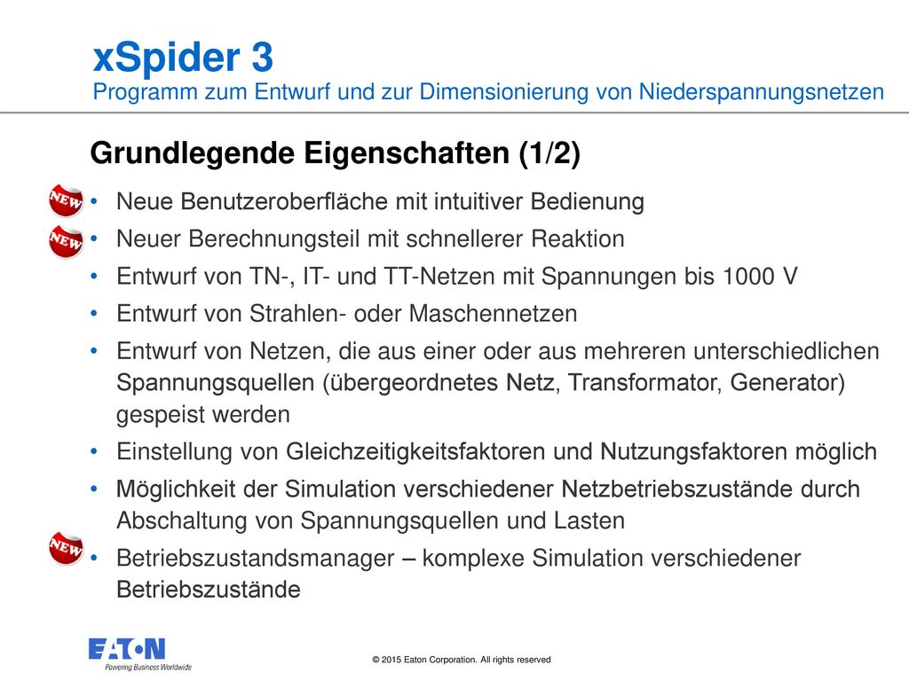 xSpider 3 Programm zum Entwurf und zur Dimensionierung von Niederspannungsnetzen