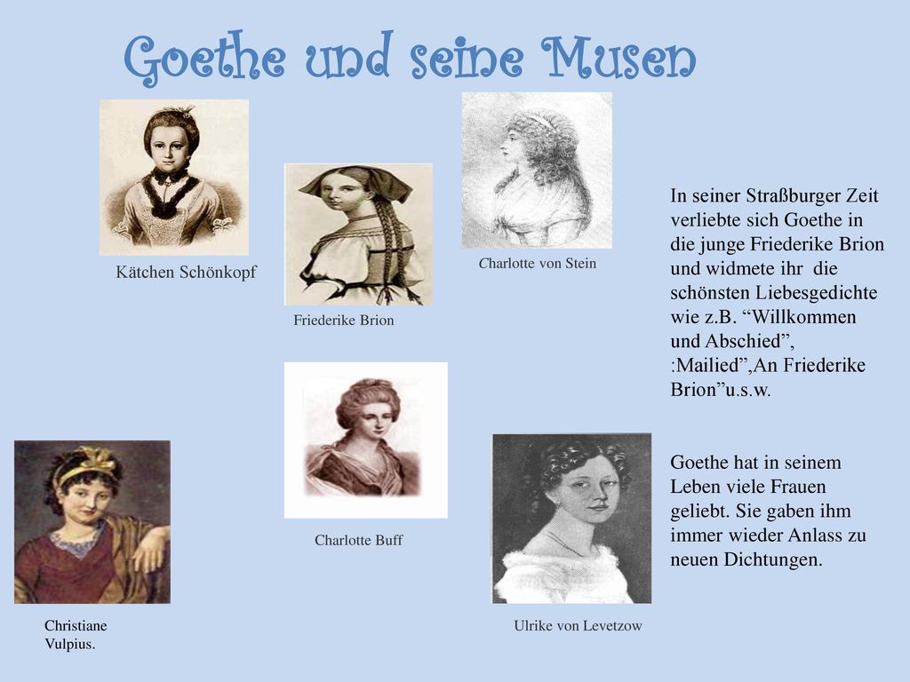 Goethe und seine Musen