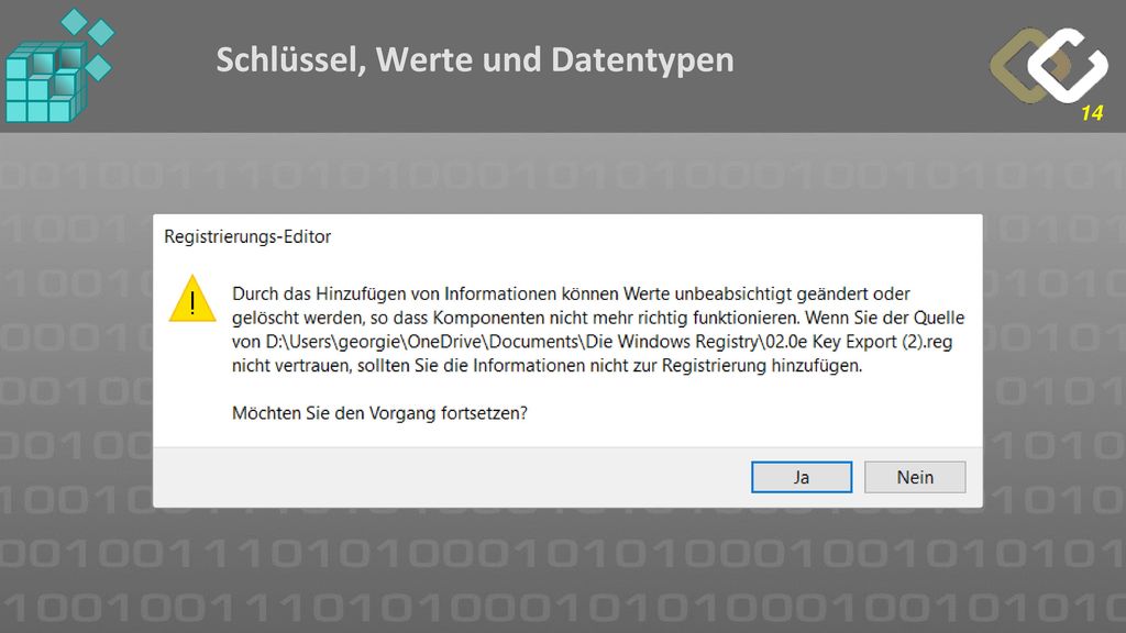 Schlüssel, Werte und Datentypen