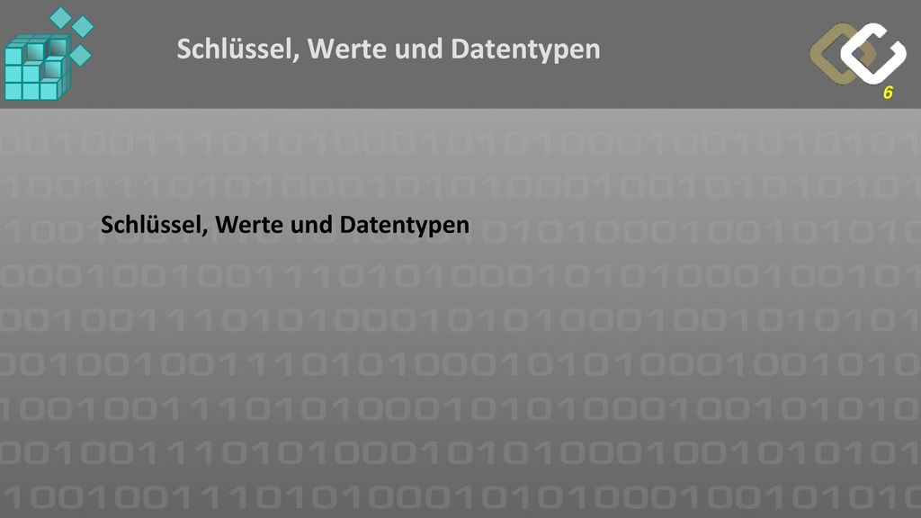 Schlüssel, Werte und Datentypen