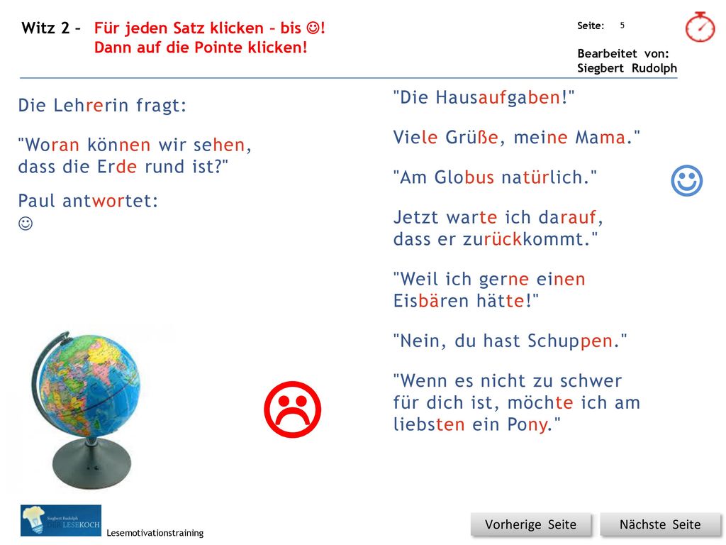   Die Hausaufgaben! Die Lehrerin fragt: Viele Grüße, meine Mama.