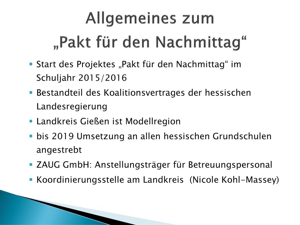 Allgemeines zum „Pakt für den Nachmittag