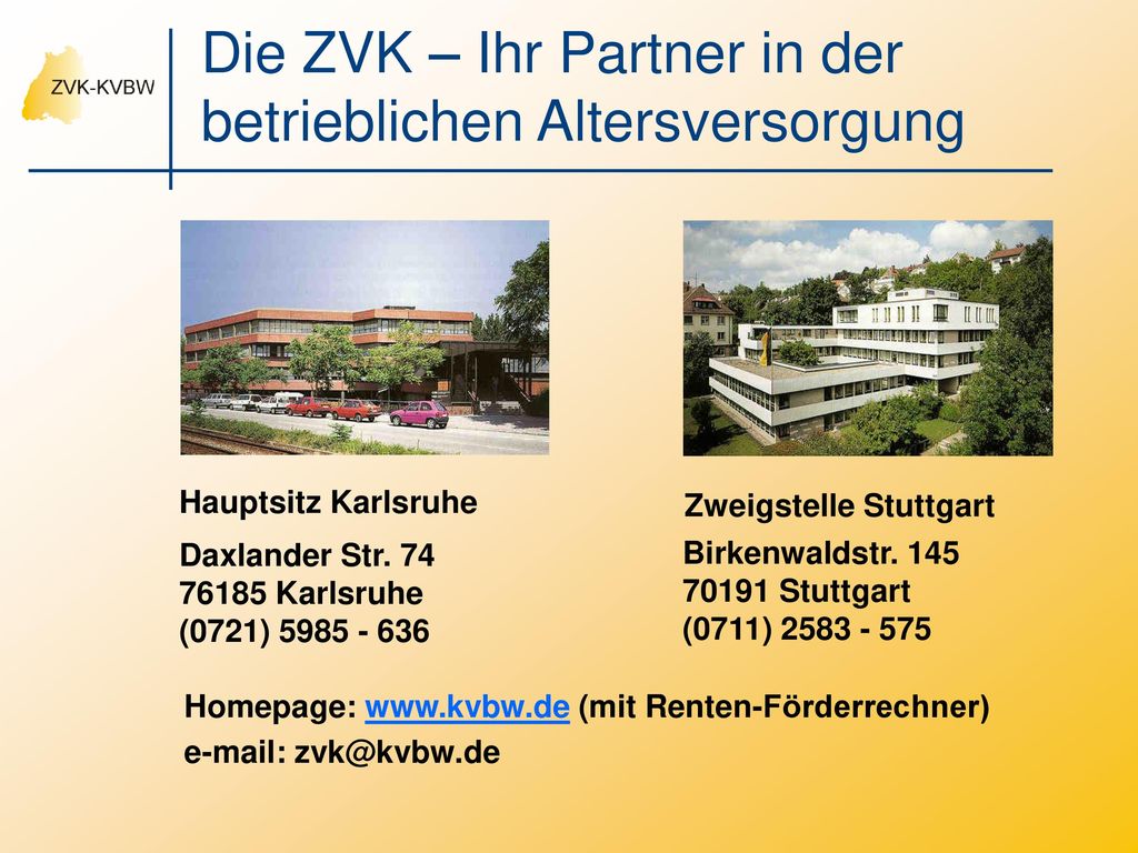 Die ZVK – Ihr Partner in der betrieblichen Altersversorgung