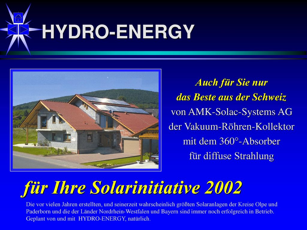 für Ihre Solarinitiative 2002