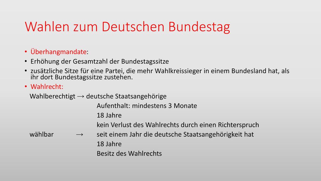 Wahlen zum Deutschen Bundestag