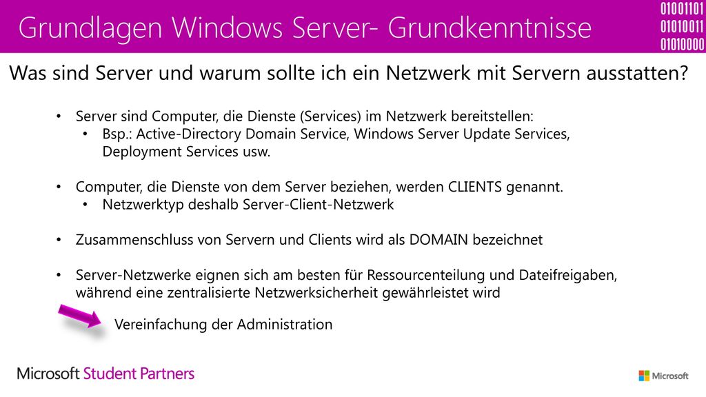 Grundlagen Windows Server- Grundkenntnisse