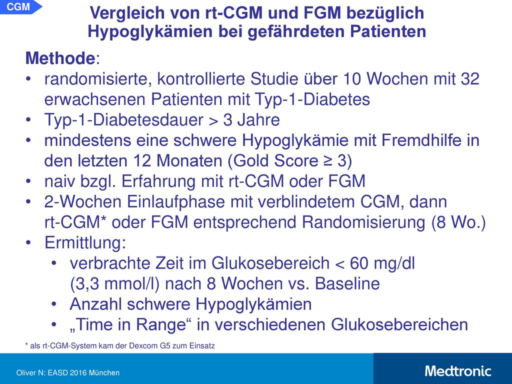 Klientel: Basisdaten der Patienten (n=32) Parameter rtCGM FGM p Anzahl