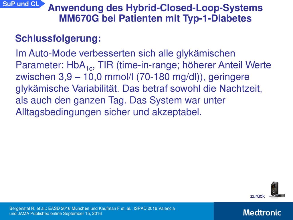 SuP und CL ANWENDUNG DES DREAM-ALGORITHMUS IN EINEM HYBRID-CLOSED-LOOP-SYSTEM UNTER ALLTAGSBEDINGUNGEN.