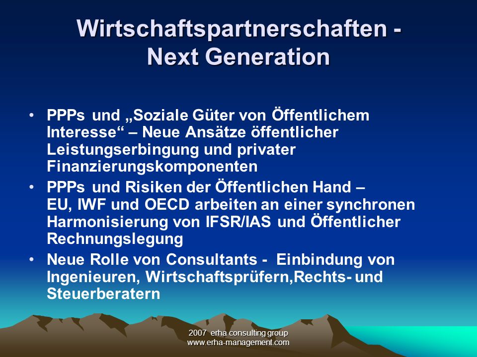 Wirtschaftspartnerschaften - Next Generation