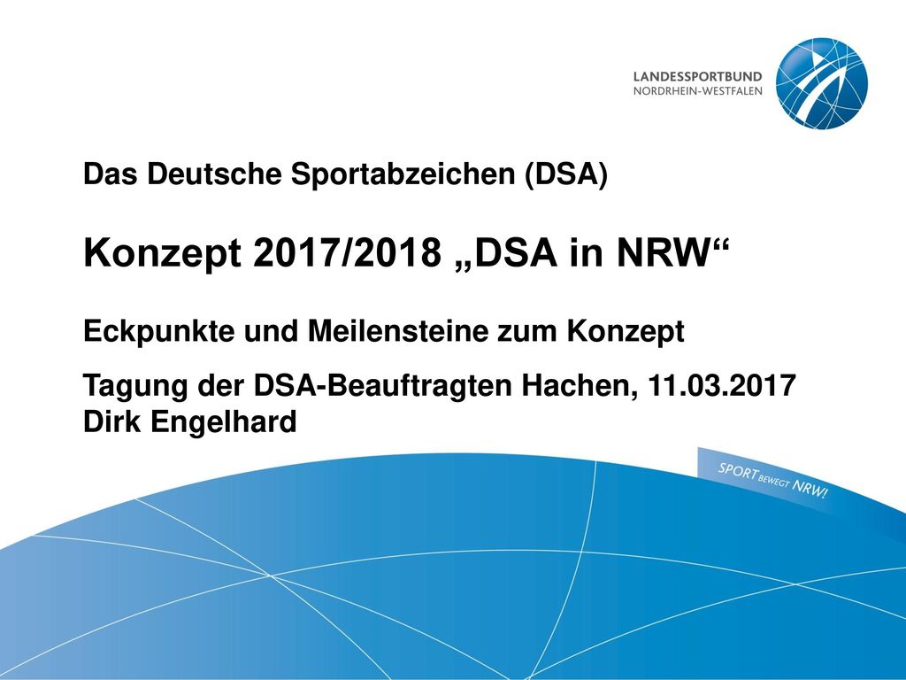 Konzept 2017/2018 „DSA in NRW Das Deutsche Sportabzeichen (DSA)
