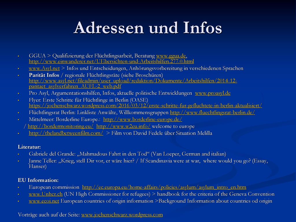 Zur Diskussion: Denken Sie darüber nach inwieweit diese Bedingungen für einen gelungenen Integrationsprozess relevant sein könnte.
