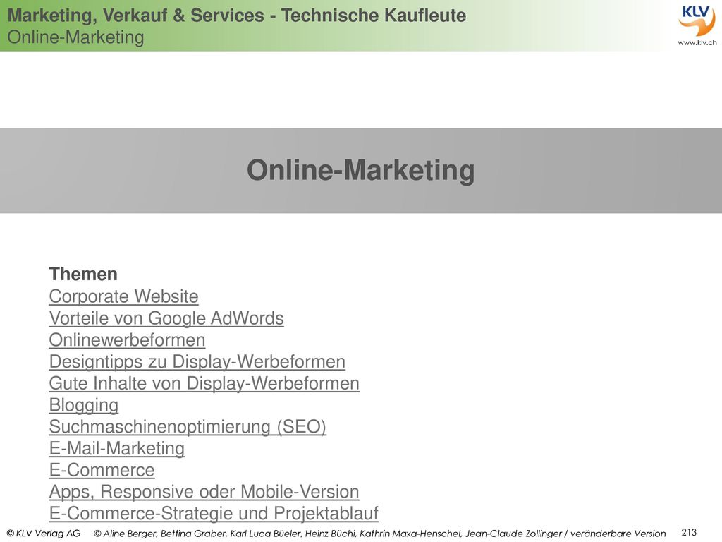 Online-Marketing Themen Corporate Website Vorteile von Google AdWords