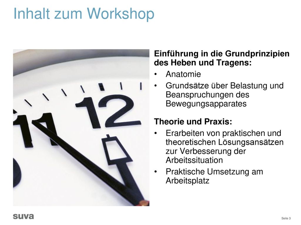 Inhalt zum Workshop Einführung in die Grundprinzipien des Heben und Tragens: Anatomie.