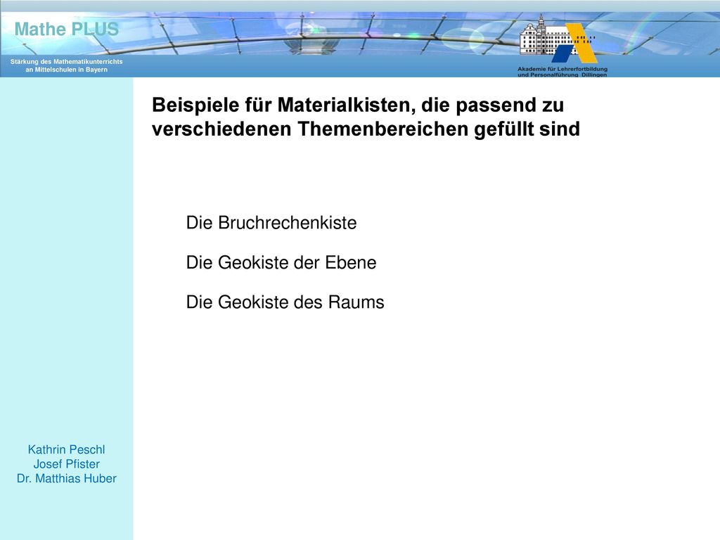 Beispiele für Materialkisten, die passend zu verschiedenen Themenbereichen gefüllt sind
