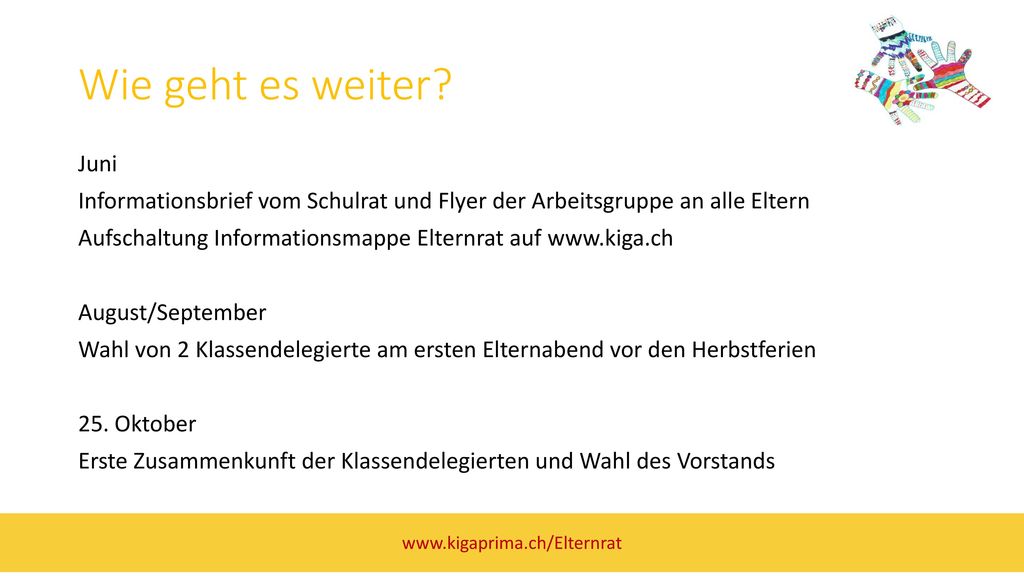 Wie geht es weiter Juni. Informationsbrief vom Schulrat und Flyer der Arbeitsgruppe an alle Eltern.