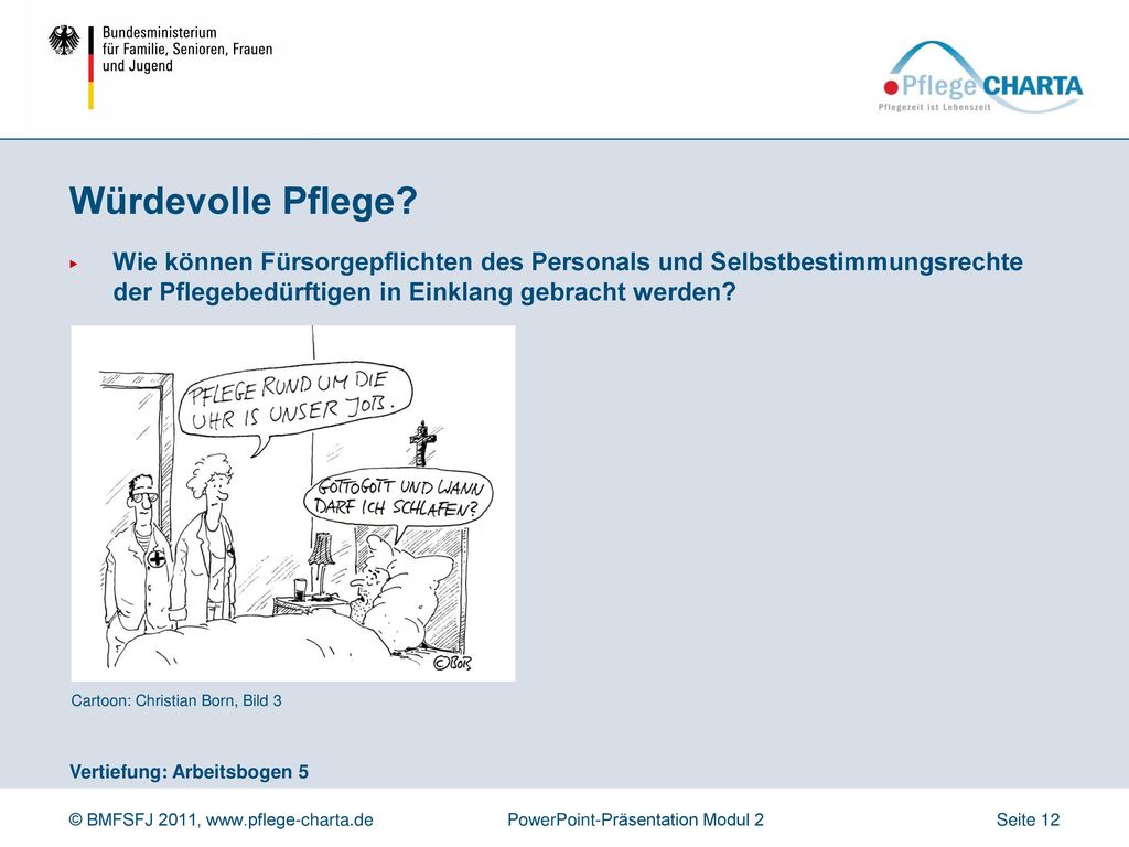 Würdevolle Pflege Wie sollten Betätigungsangebote und Wohnumfeld für Menschen mit Demenz gestaltet sein