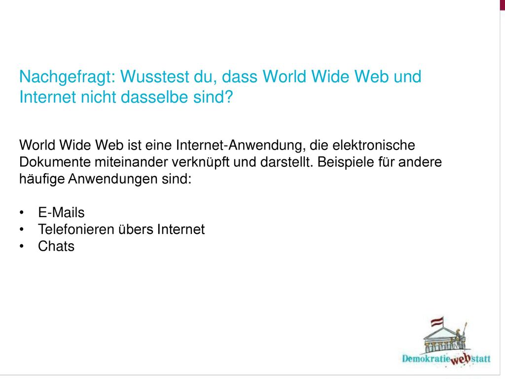 Nachgefragt: Wusstest du, dass World Wide Web und Internet nicht dasselbe sind