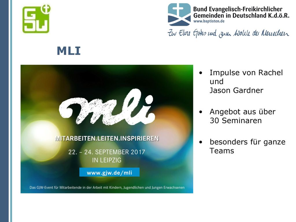 MLI Impulse von Rachel und Jason Gardner Angebot aus über 30 Seminaren