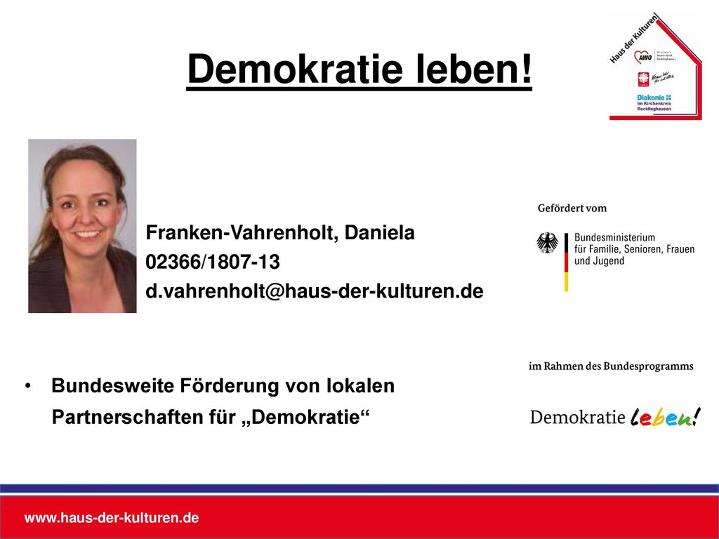 Herzlich Willkommen Haus Der Kulturen Vitusstr Herten Ppt