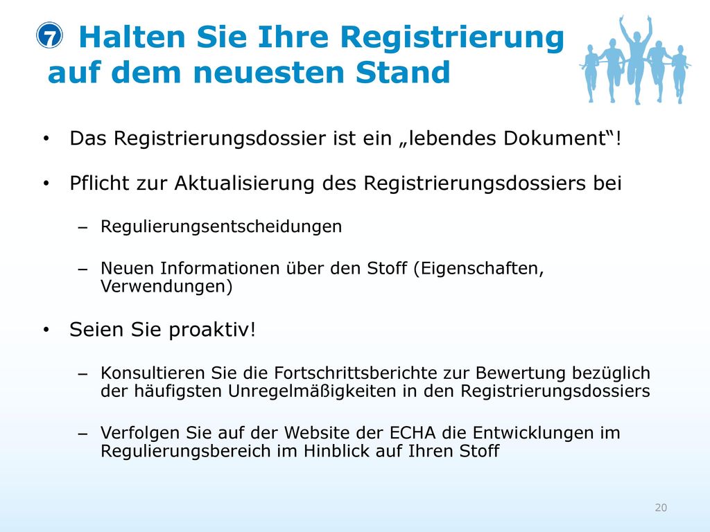 Halten Sie Ihre Registrierung auf dem neuesten Stand