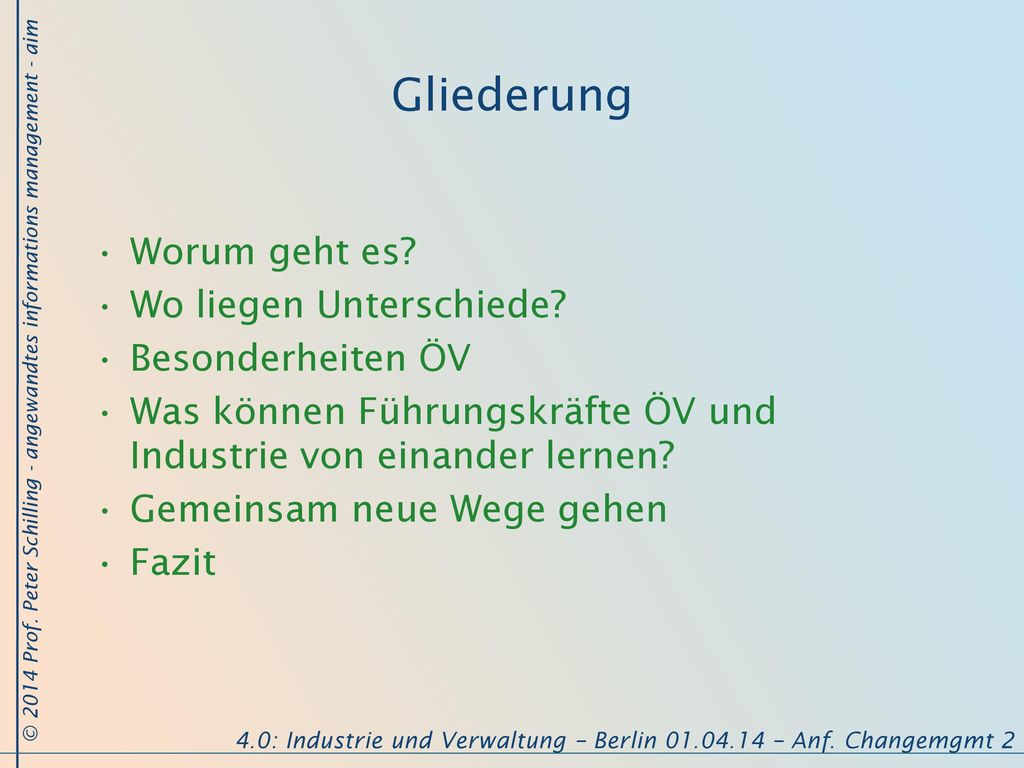 Gliederung Worum geht es Wo liegen Unterschiede Besonderheiten ÖV